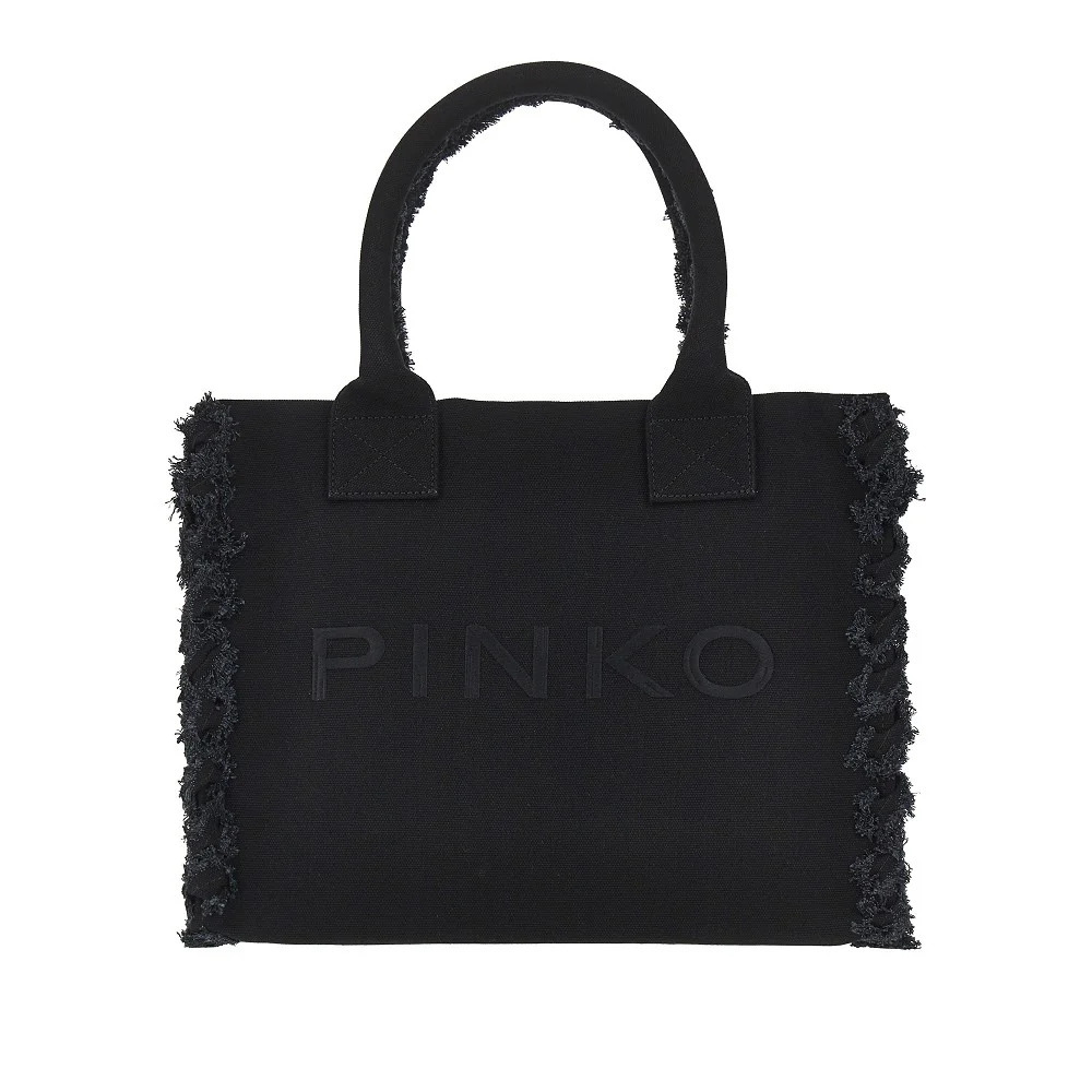 Pinko Canvas Medium Beach Shopping Bag